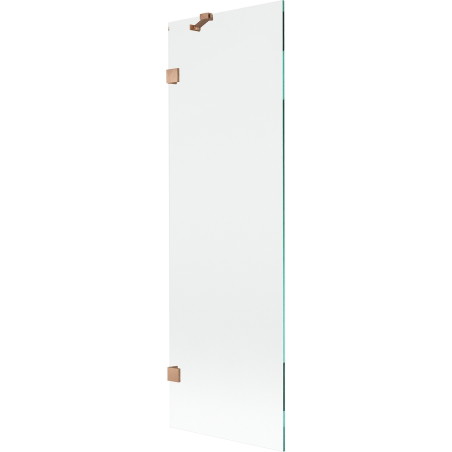 Mexen Lunar parawan nawannowy 1-skrzydłowy 60 x 150 cm, transparent, miedź szczotkowana - 897-060-000-65-00