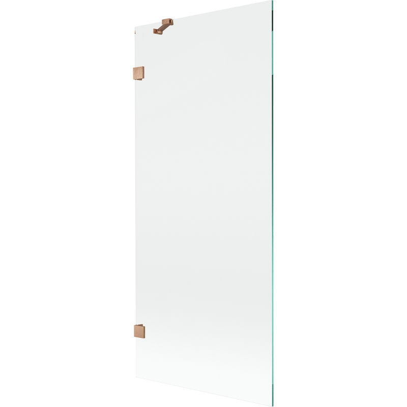 Mexen Lunar badwand 1-deurs 80 x 150 cm, transparant, geborsteld koper - 897-080-000-65-00