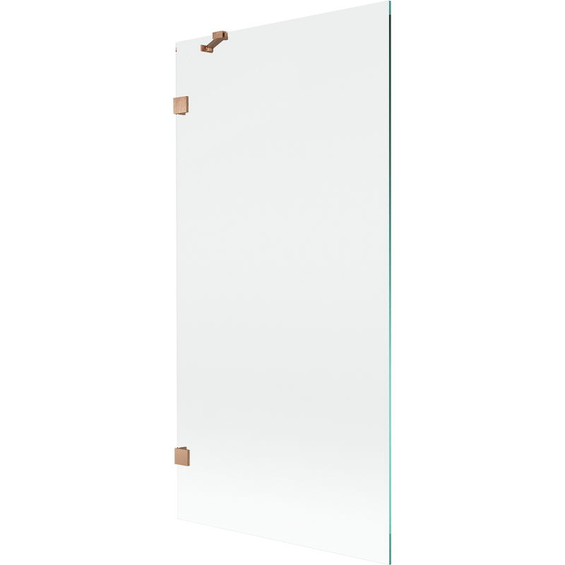 Mexen Lunar badwand 1-deurs 90 x 150 cm, transparant, geborsteld koper - 897-090-000-65-00