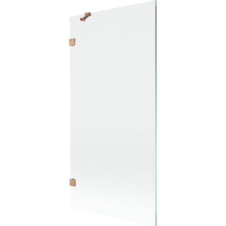 Mexen Lunar vannitoaparavann 1-leheline 90 x 150 cm, läbipaistev, harjatud vask - 897-090-000-65-00
