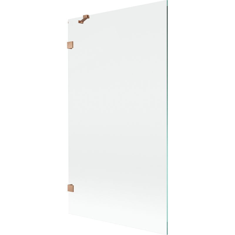 Mexen Lunar 1-panel shower screen 100 x 150 cm, transparent, brushed copper - 897-100-000-65-00