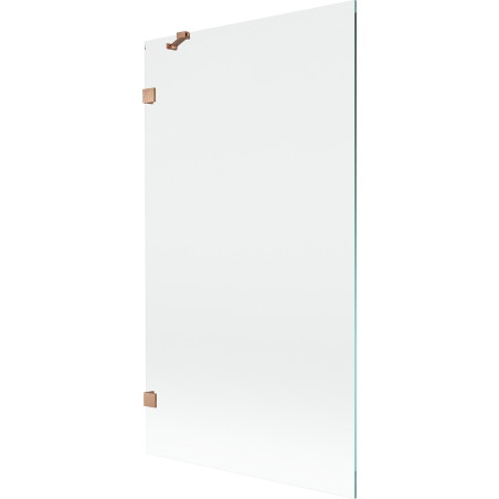 Mexen Lunar paraschermo vasca da bagno a 1 anta 100 x 150 cm, trasparente, rame spazzolato - 897-100-000-65-00