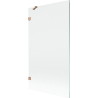Mexen Lunar badwand scherm 1-delig 100 x 150 cm, transparant, geborsteld koper - 897-100-000-65-00