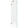 Mexen Lunar parawan nawannowy 1-skrzydłowy 50 x 150 cm, transparent, miedź szczotkowana - 897-050-000-65-00