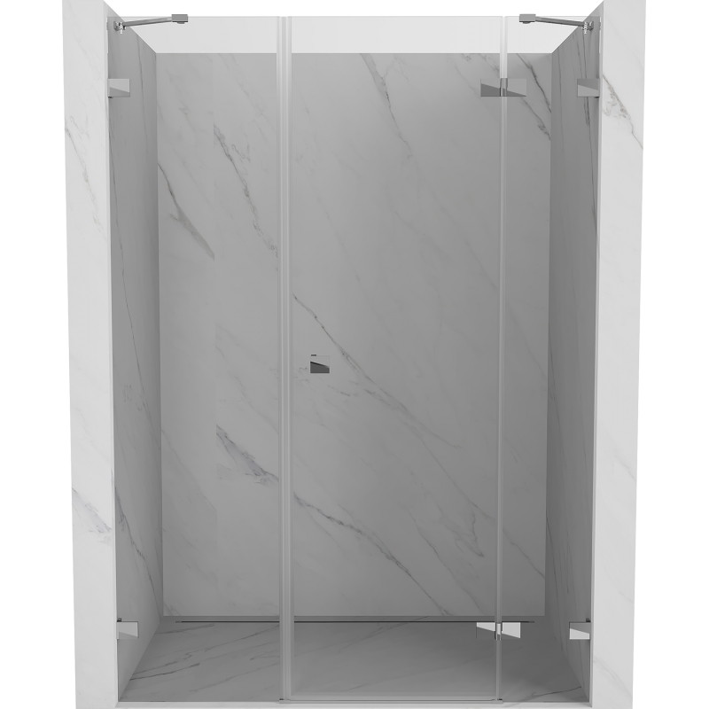 Mexen Lunar drzwi prysznicowe uchylne prawe 145 cm, transparent, chrom - 834S-145-050-01-00-P