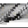Mexen Lunar L Duschflügeltür links 140 cm, transparent, gebürstetes Gold - 834SL-140-050-55-00-L
