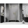 Mexen Lunar L drzwi prysznicowe uchylne lewe 145 cm, transparent, złote szczotkowane - 834SL-145-050-55-00-L