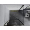 Mexen Apia schuifdouchecabine 90 x 90 cm, transparant, goud - 840-090-090-50-00