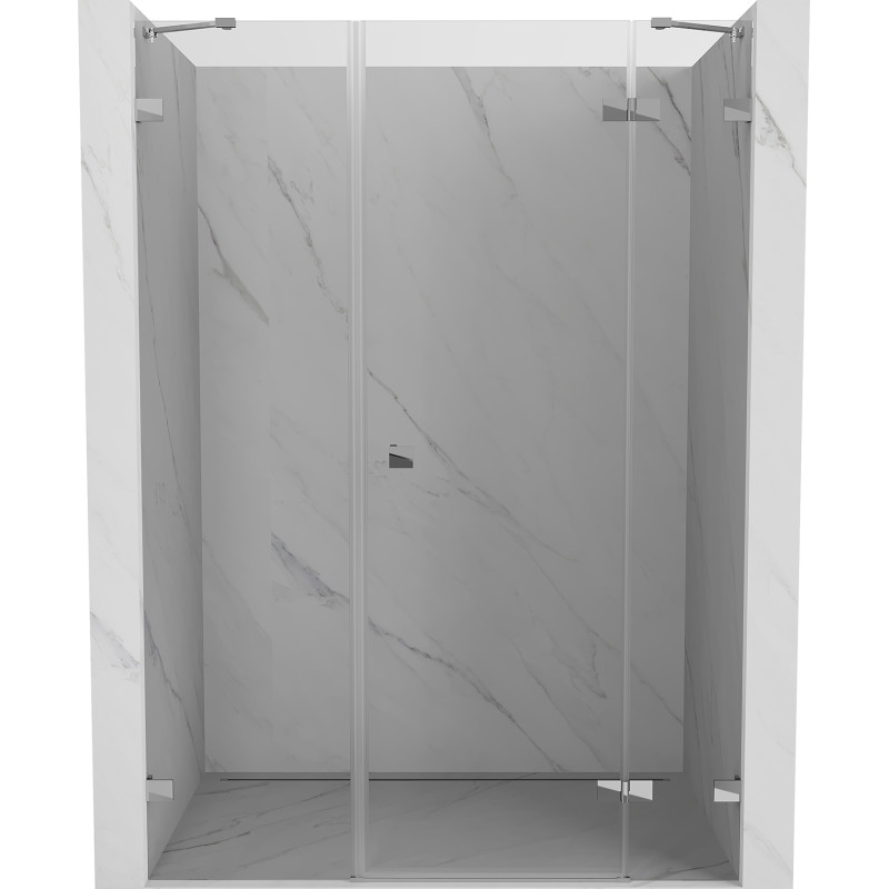 Mexen Lunar dušiuks ukse parempoolne 160 cm, läbipaistev, kroom - 834S-160-050-01-00-P