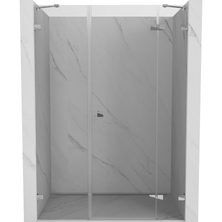 Mexen Lunar dušiuks ukse parempoolne 160 cm, läbipaistev, kroom - 834S-160-050-01-00-P
