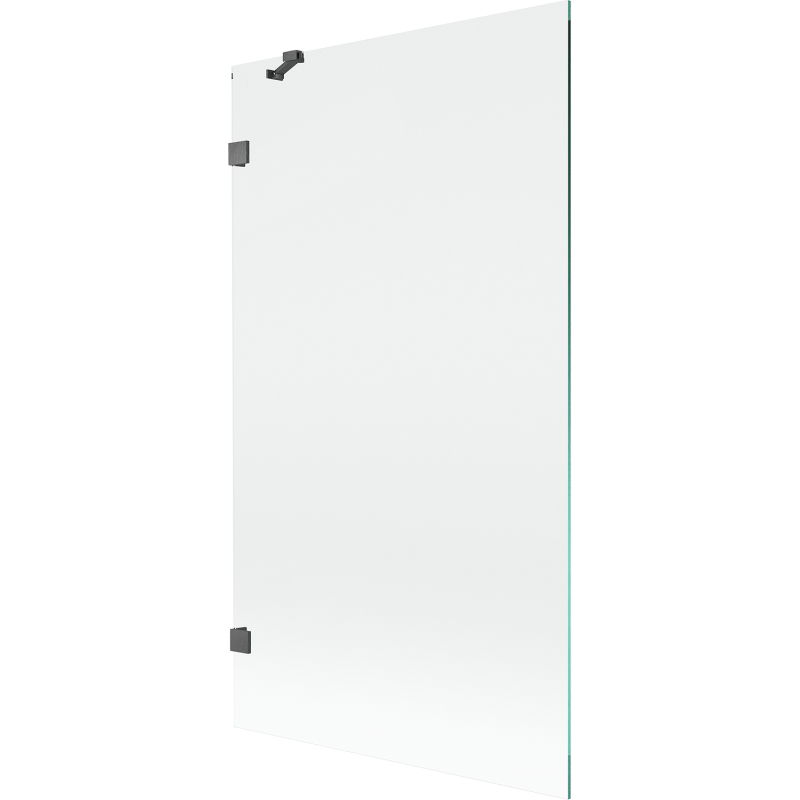 Mexen Lunar Badewannenwand 1-flügelig 100 x 150 cm, transparent, gebürstetes Gun Grau - 897-100-000-66-00