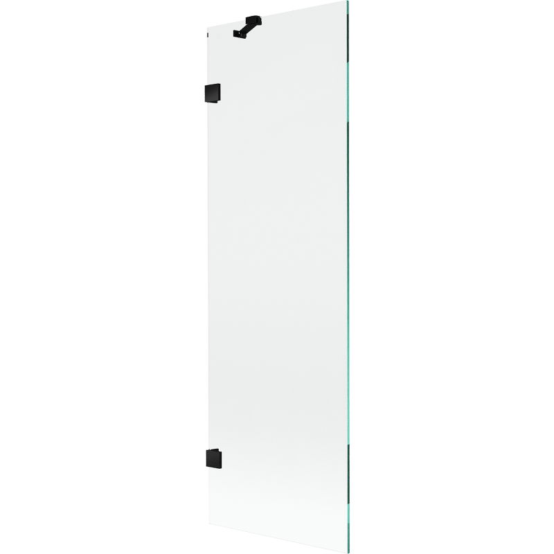 Mexen Lunar badwand 1-deurs 60 x 150 cm, transparant, zwart - 897-060-000-70-00