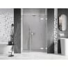 Mexen Lunar drzwi prysznicowe uchylne prawe 150 cm, transparent, białe - 834S-150-050-20-00-P