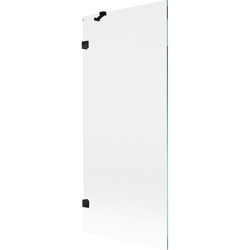 Mexen Lunar jednokrilni zaslon za kadu 80 x 150 cm, proziran, crni - 897-080-000-70-00