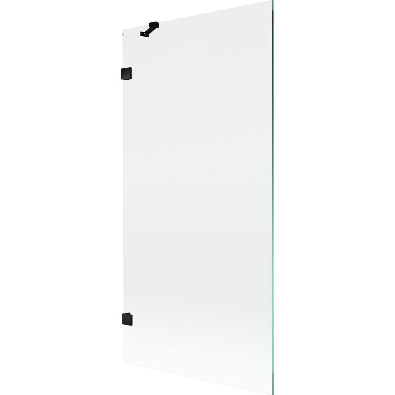 Mexen Lunar badscherm 1-delig 90 x 150 cm, transparant, zwart - 897-090-000-70-00