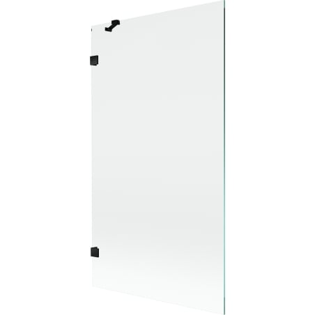 Mexen Lunar 1-wing bath screen 100 x 150 cm, transparent, black - 897-100-000-70-00