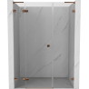 Mexen Lunar L dušiukse vasak 125 cm, läbipaistev, roosa kuld - 834SL-125-050-60-00-L