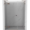 Mexen Lunar L porte de douche battante gauche 125 cm, transparent, or rose - 834SL-125-050-60-00-L