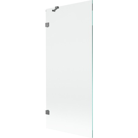 Mexen Lunar 1-winged Shower Screen 80 x 150 cm, Transparent, Gun Metal - 897-080-000-95-00