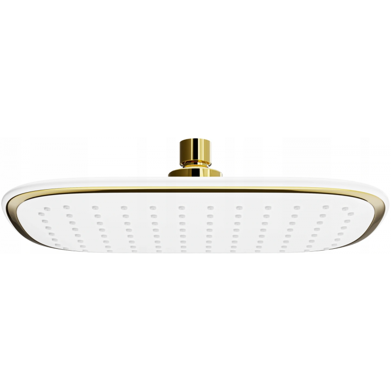 Mexen D-49 takdusch 25x19 cm, vit/guld - 79749-25