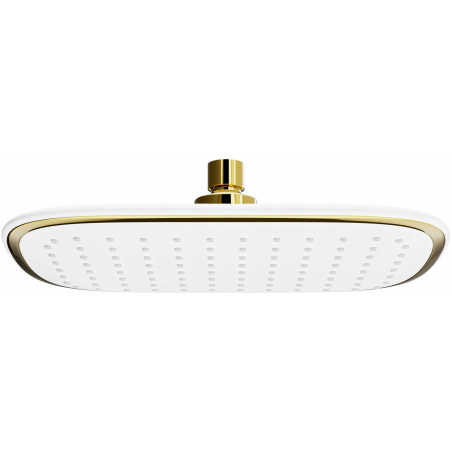 Mexen D-49 dušas galva 25x19 cm, balts/zelts - 79749-25