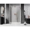 Mexen Lunar L left-hinged shower door 155 cm, transparent, rose gold - 834SL-155-050-60-00-L
