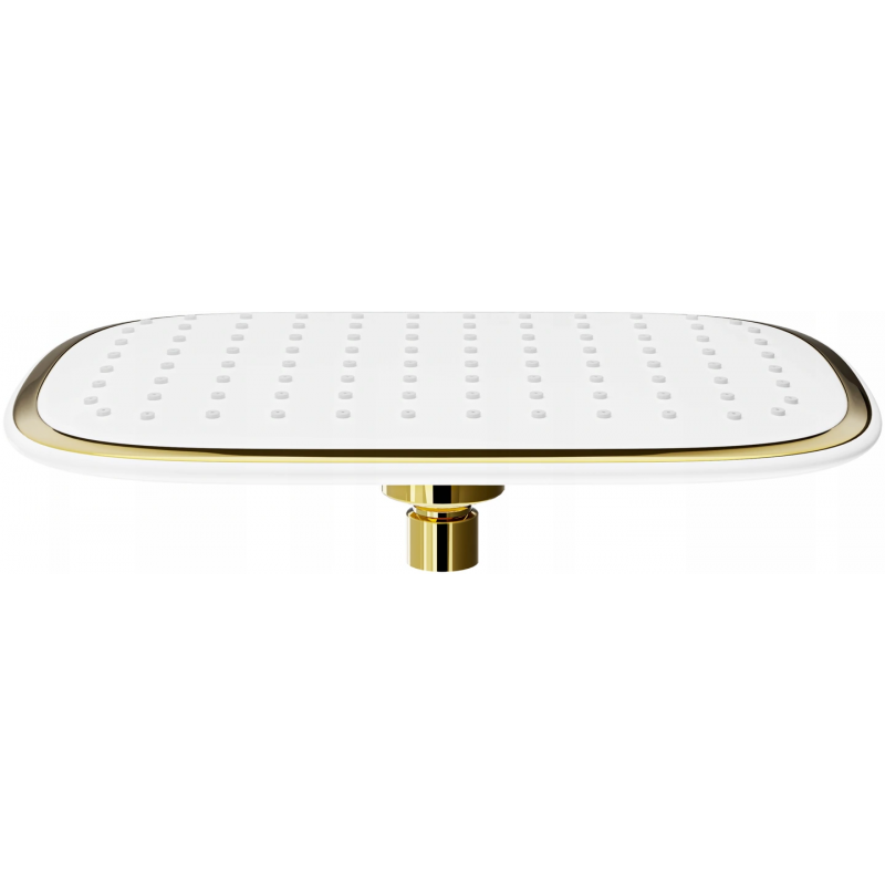 Mexen D-49 takdusch 25x19 cm, vit/guld - 79749-25