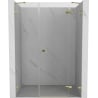 Mexen Lunar porte de douche battante droite 155 cm, transparent, doré - 834S-155-050-50-00-P