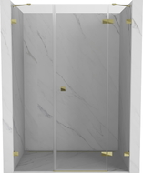 Mexen Lunar dušinurga uksed avatav parempoolne 155 cm, läbipaistev, kuldne - 834S-155-050-50-00-P