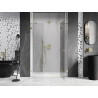 Mexen Lunar drzwi prysznicowe uchylne prawe 155 cm, transparent, złote - 834S-155-050-50-00-P