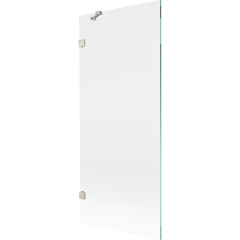 Mexen Lunar parede de chuveiro de 1 folha 80 x 150 cm, transparente, níquel escovado - 897-080-000-97-00