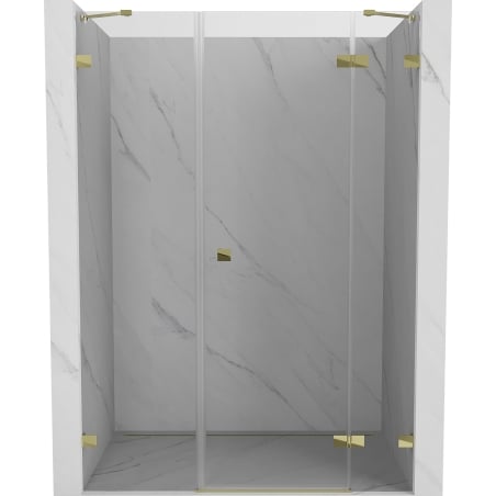 Mexen Lunar drzwi prysznicowe uchylne prawe 160 cm, transparent, złote - 834S-160-050-50-00-P