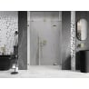 Mexen Lunar right swinging shower door 160 cm, transparent, gold - 834S-160-050-50-00-P