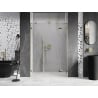 Mexen Lunar drzwi prysznicowe uchylne prawe 160 cm, transparent, złote - 834S-160-050-50-00-P