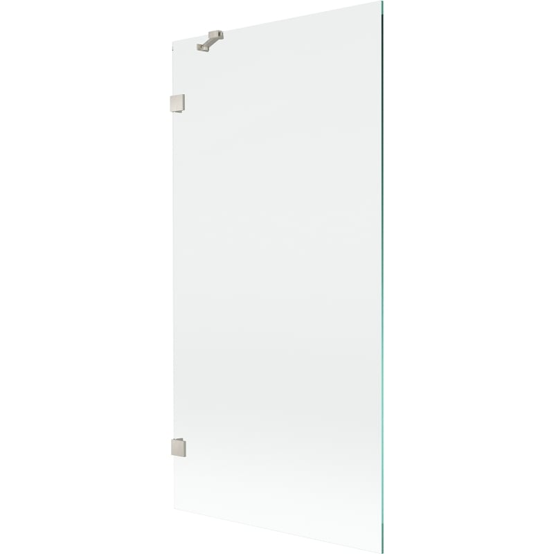 Mexen Lunar 1-winged bath screen 90 x 150 cm, transparent, brushed nickel - 897-090-000-97-00