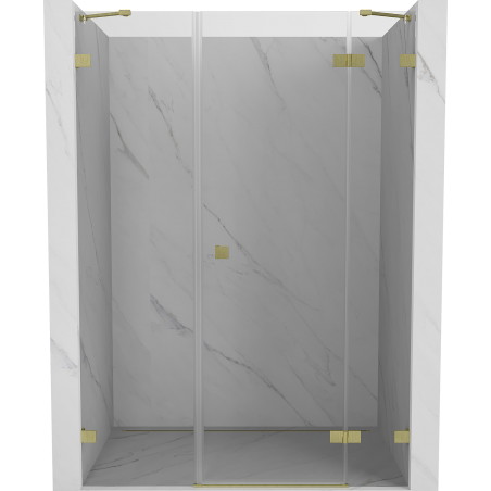 Mexen Lunar drzwi prysznicowe uchylne prawe 120 cm, transparent, złote szczotkowane - 834S-120-050-55-00-P