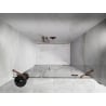 Mexen Lunar drzwi prysznicowe uchylne prawe 130 cm, transparent, różowe złoto - 834S-130-050-60-00-P