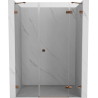 Mexen Lunar paredukse hingedega parem 140 cm, läbipaistev, roosakaskuldne - 834S-140-050-60-00-P