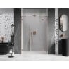 Mexen Lunar right hinged shower door 130 cm, transparent, brushed copper - 834S-130-050-65-00-P