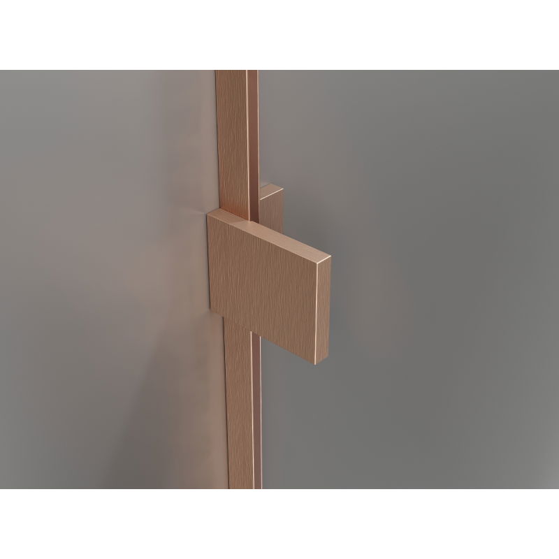 Mexen Lunar Duschdrehtür rechts 145 cm, transparent, gebürstetes Kupfer - 834S-145-050-65-00-P