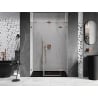 Mexen Lunar right-hand hinged shower door 155 cm, transparent, brushed copper - 834S-155-050-65-00-P