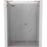 Mexen Lunar L dušise ukse vasak 150 cm, läbipaistev, harjatud vask - 834SL-150-050-65-00-L
