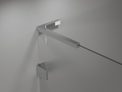 Mexen Lunar L badscherm 1-delig 70 x 150 cm, transparant, chroom - 897L-070-000-01-00