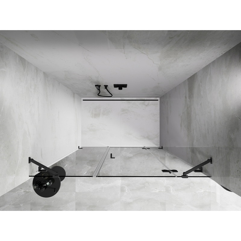 Mexen Lunar drzwi prysznicowe uchylne prawe 125 cm, transparent, gun gray szczotkowany - 834S-125-050-66-00-P