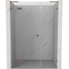 Mexen Lunar L drzwi prysznicowe uchylne lewe 160 cm, transparent, miedź szczotkowana - 834SL-160-050-65-00-L