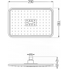 Mexen D-54 regendouche 29x19 cm, wit/chroom - 79754-21