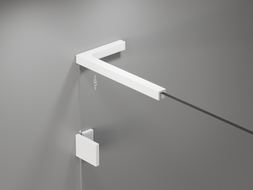 Mexen Lunar L badwand scherm 1-delig 100 x 150 cm, transparant, wit - 897L-100-000-20-00