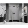 Mexen Lunar parema hinged dušiuks ala 150 cm, läbipaistev, harjatud hall hall - 834S-150-050-66-00-P