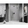 Mexen Lunar parema hinged dušiuks ala 150 cm, läbipaistev, harjatud hall hall - 834S-150-050-66-00-P