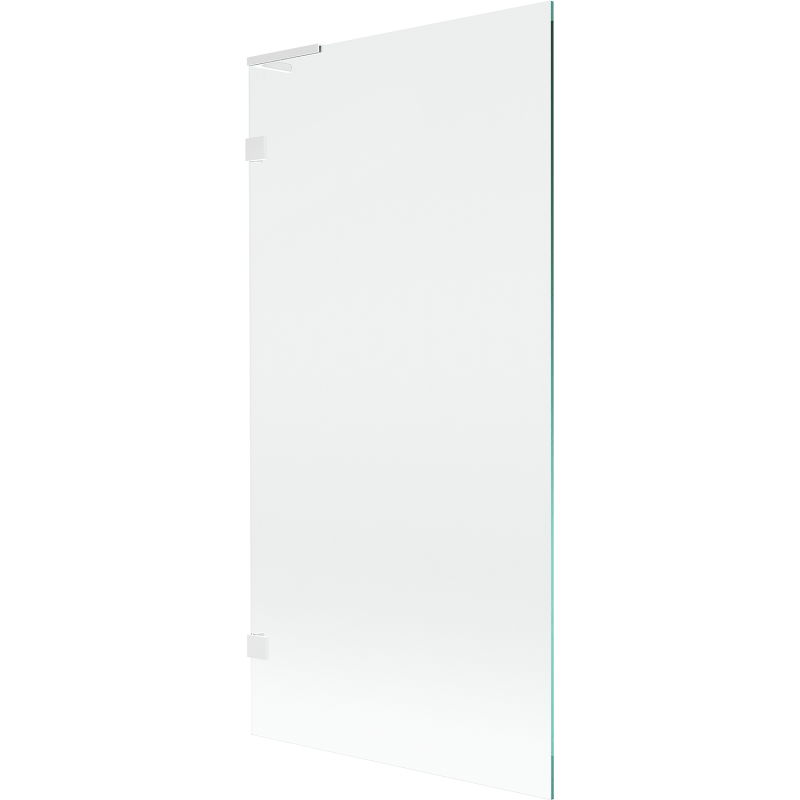 Mexen Lunar L badwand 1-vleugelig 90 x 150 cm, transparant, wit - 897L-090-000-20-00